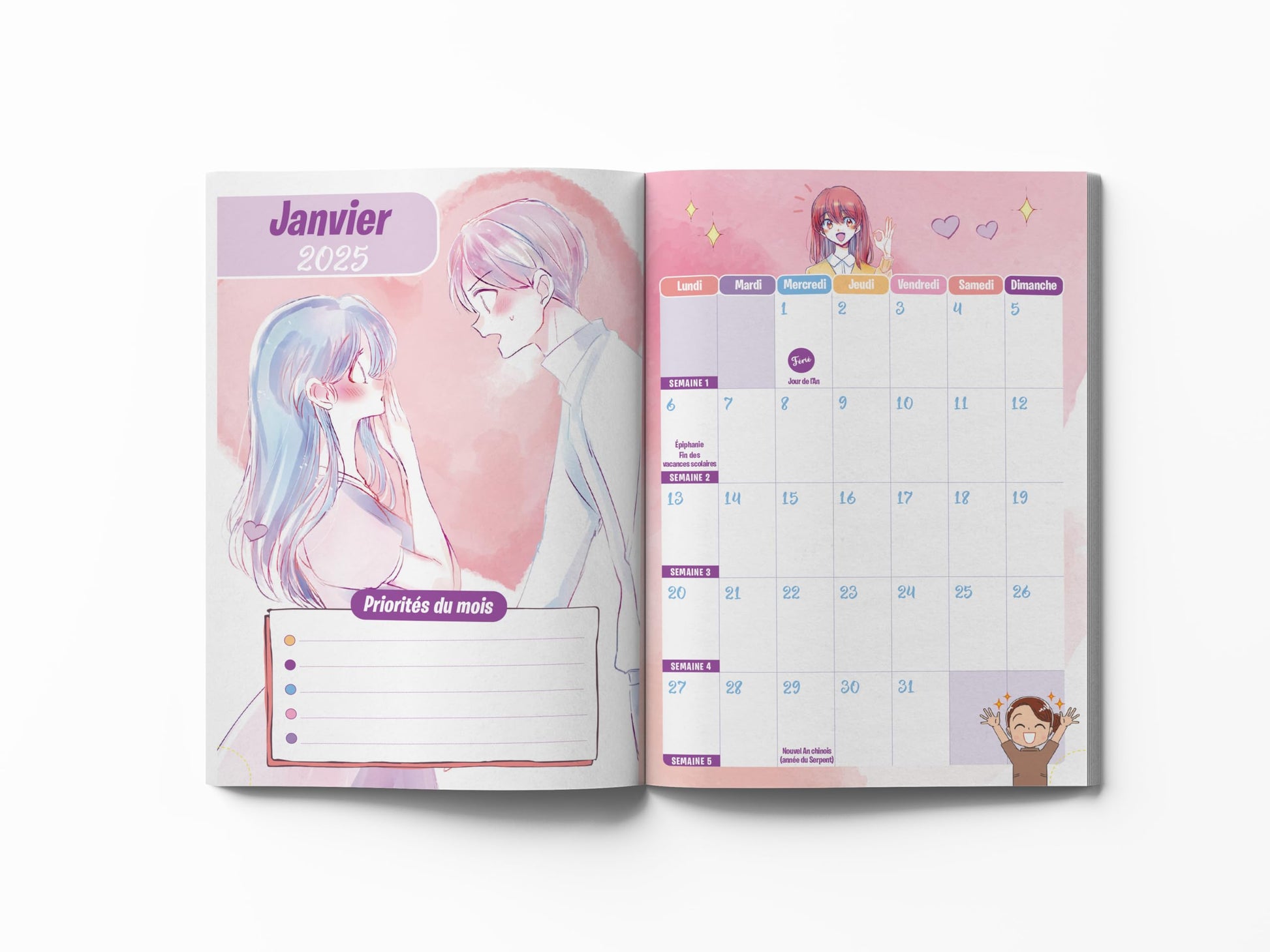 Mon agenda scolaire 2024-2025 Shojo