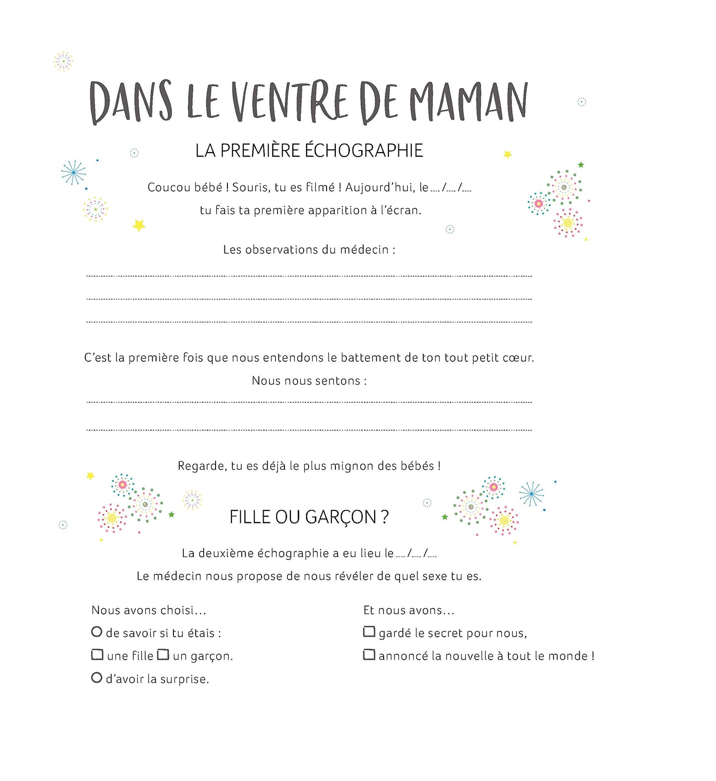 Bienvenue bébé ! Le livre de ta naissance