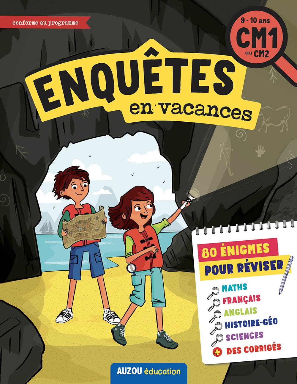 Cahier de vacances ludiques 2021 - Enquêtes en vacances du CM1 au CM2