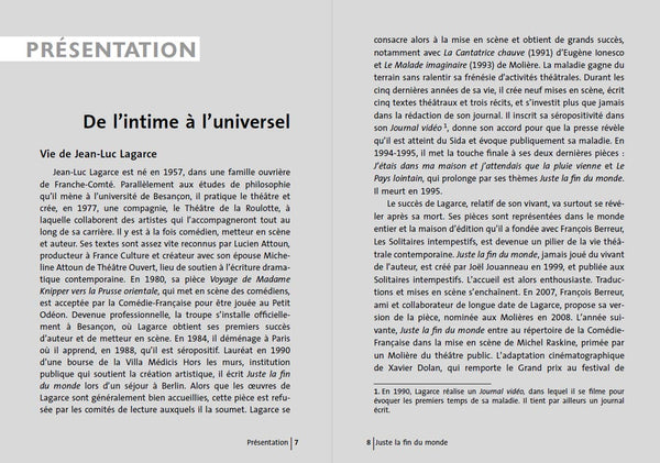 Juste la fin du monde, Jean-Luc Lagarce - Bac de français 2024 (1ères générale et technologiques) - Parcours : crise personnelle, crise familiale - Étonnants Classiques