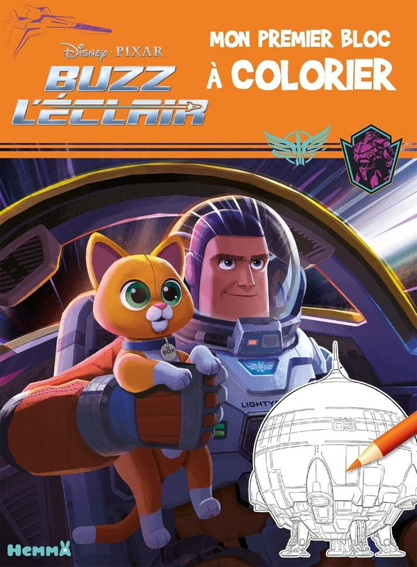 Disney Pixar Buzz l'Éclair – Mon premier bloc à colorier – Livre de coloriage – Dès 3 ans