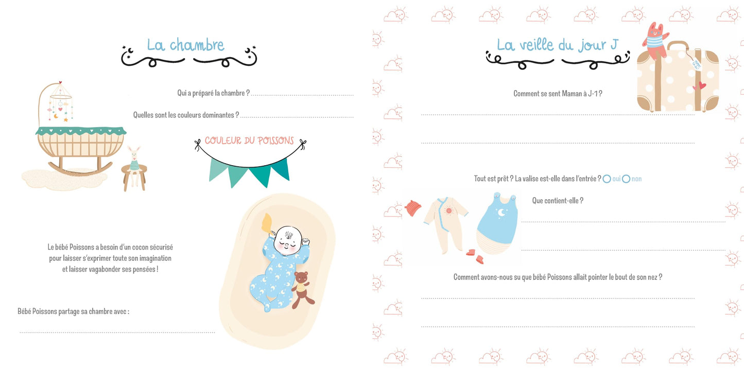 Bébé Poissons - Livre de naissance et des premières fois