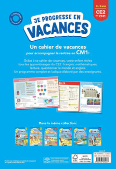 Cahier de vacances 2021 - Je progresse en vacances du CE2 au CM1