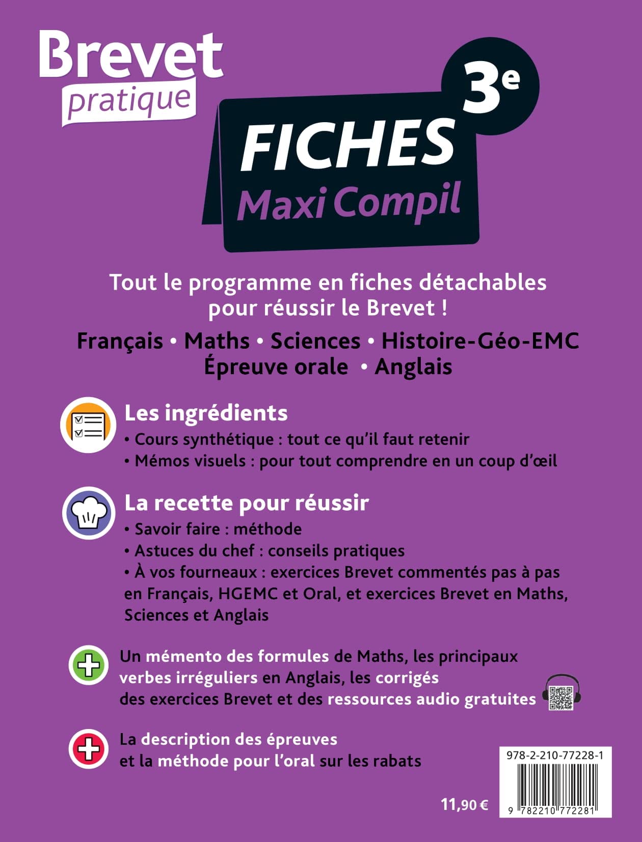 Brevet Pratique Maxi-Compil de fiches la totale 3e Brevet 2024: Toutes les disciplines de l'épreuve et du contrôle continu pour réussir le Brevet