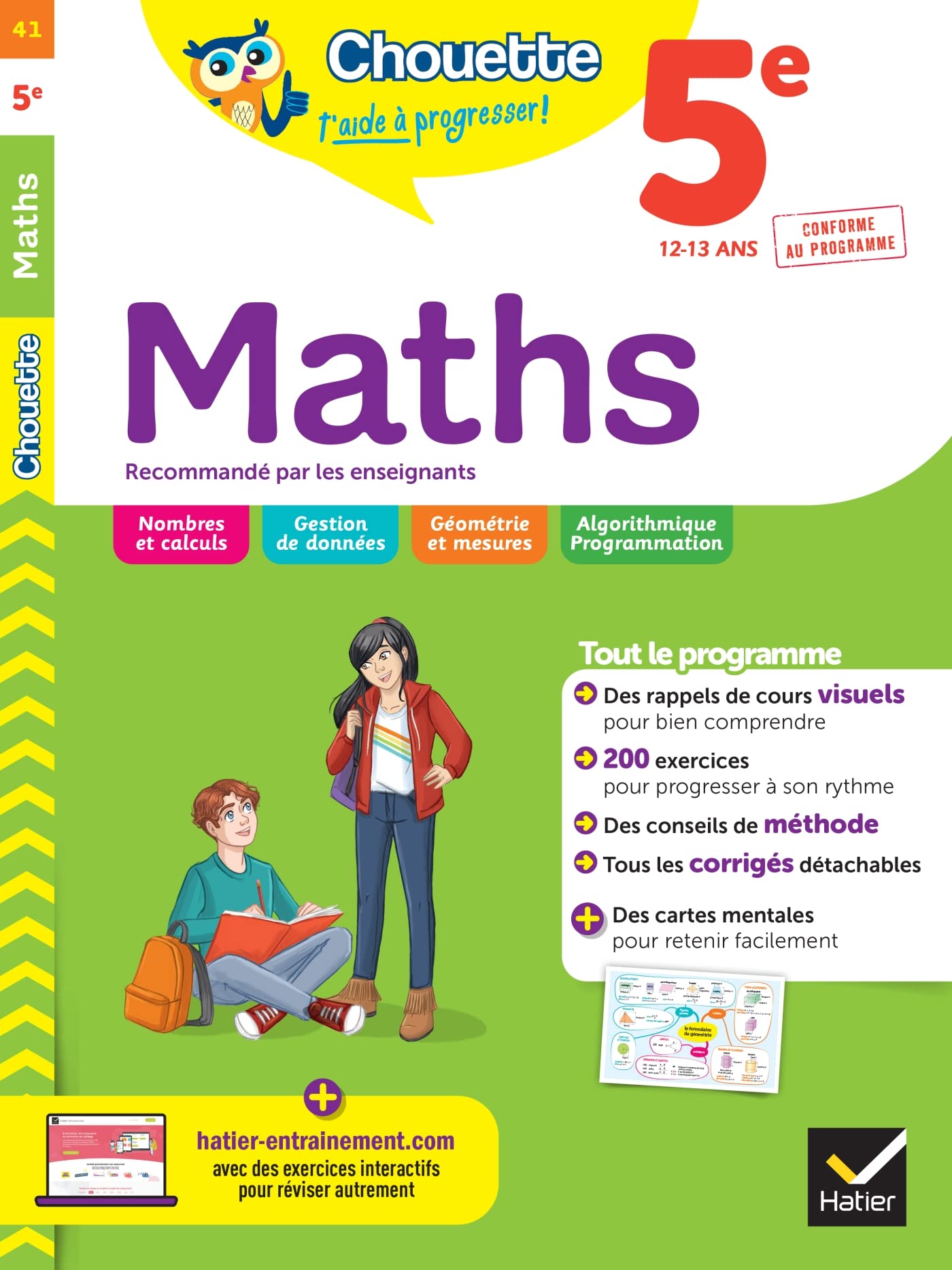 Chouette - Maths 5e: cahier de révision et d'entraînement recommandé par les enseignants