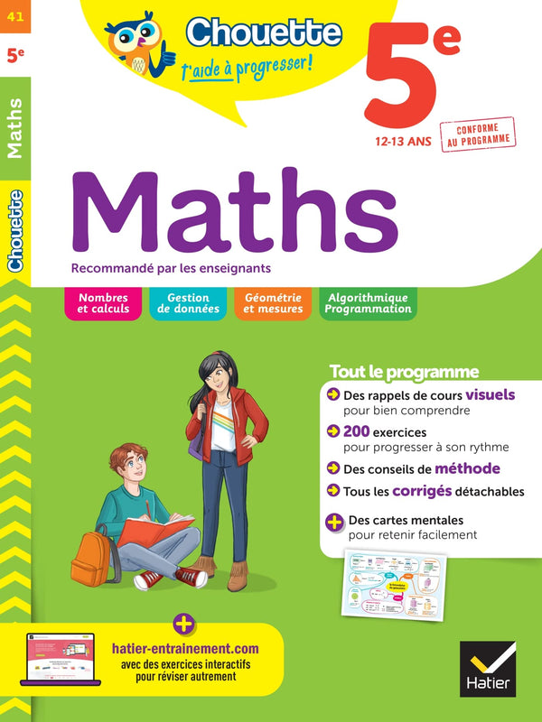 Chouette - Maths 5e: cahier de révision et d'entraînement recommandé par les enseignants