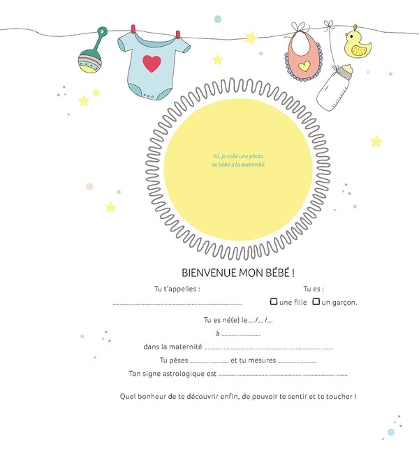 Bienvenue bébé ! Le livre de ta naissance