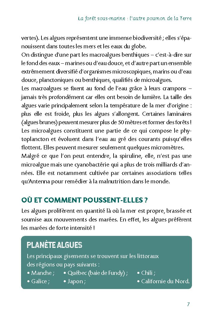 Les algues et la spiruline