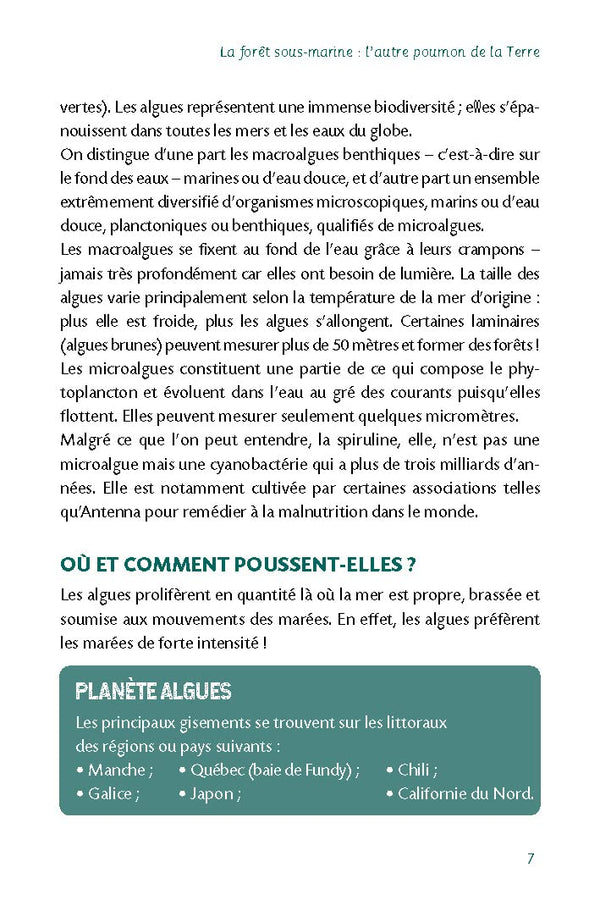 Les algues et la spiruline