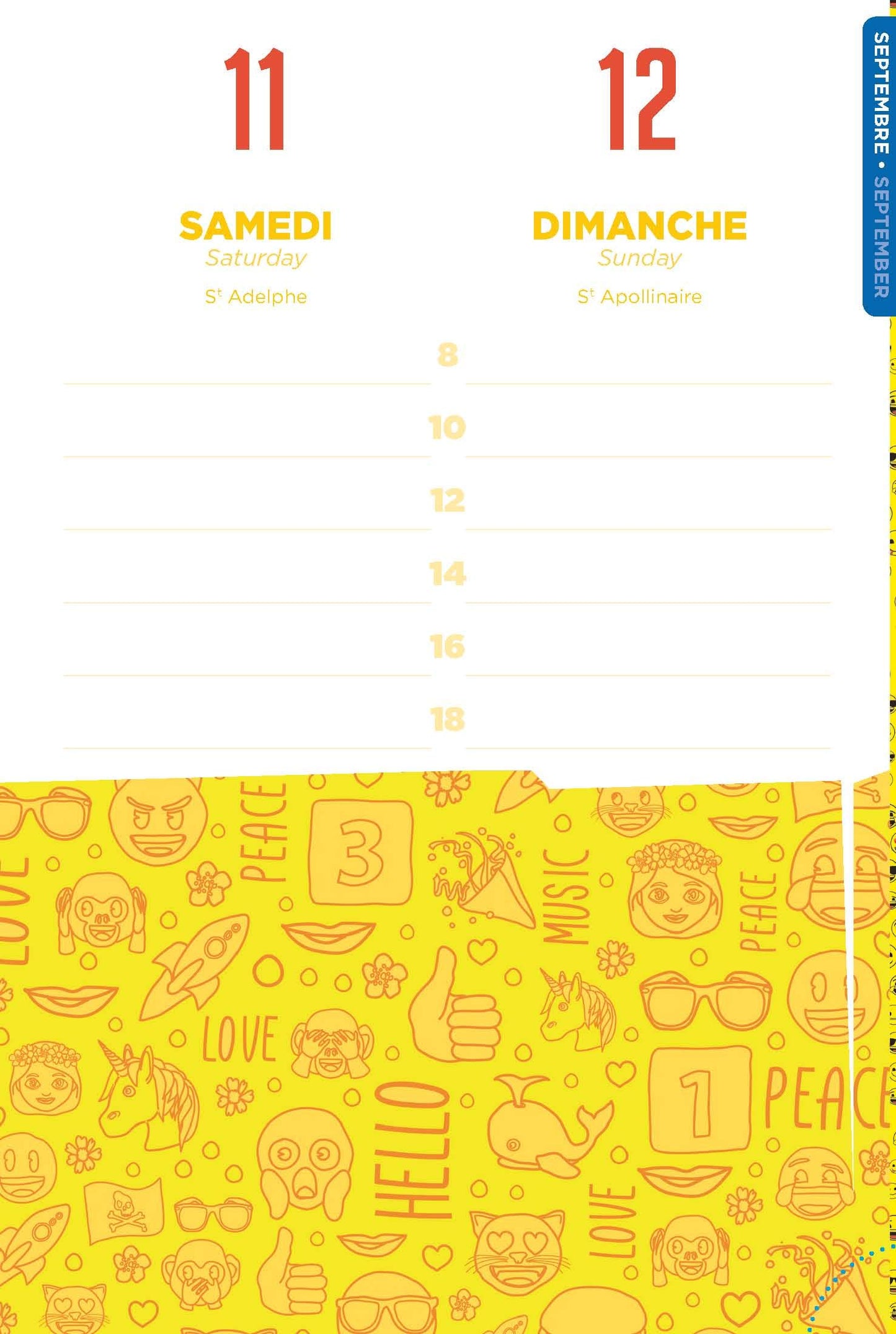 Agenda scolaire Emoji 2021 - 2022