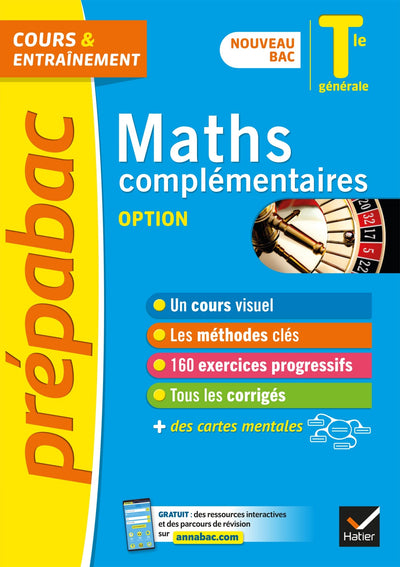 Prépabac Maths complémentaires (option) Tle générale - Bac 2023: nouveau programme de Terminale