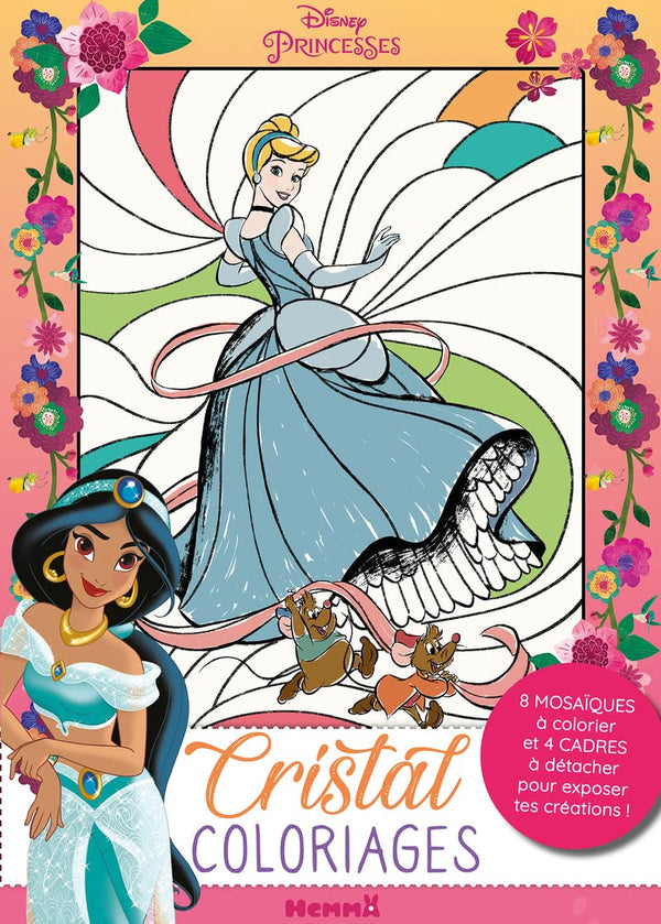 Disney Princesses - Cristal coloriages - Livre de coloriages vitraux avec papier calque - Dès 5 ans
