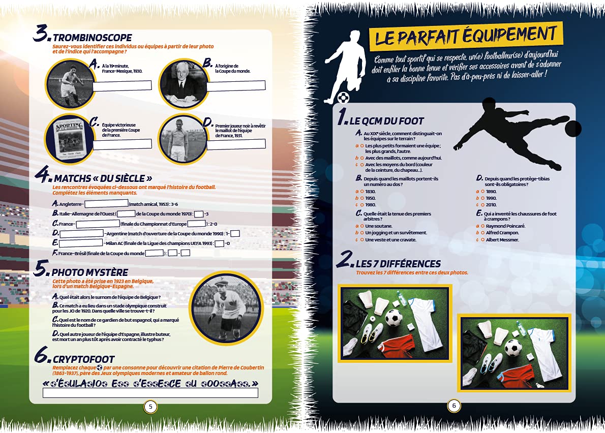 Cahier de vacances pour adultes Telefoot