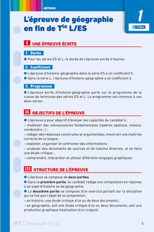 Géographie Tle L-ES: Fiches de révision