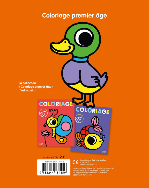 Coloriage Premier Age - Le Canard - Dès 2 ans