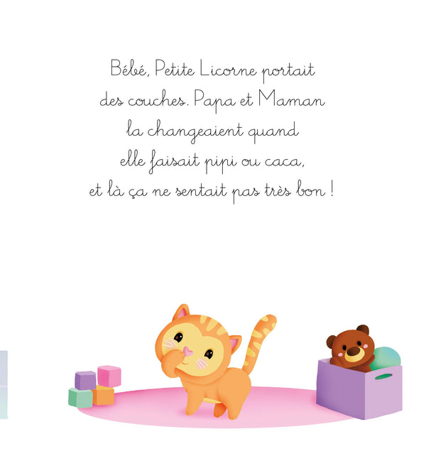 Petite licorne va sur le pot