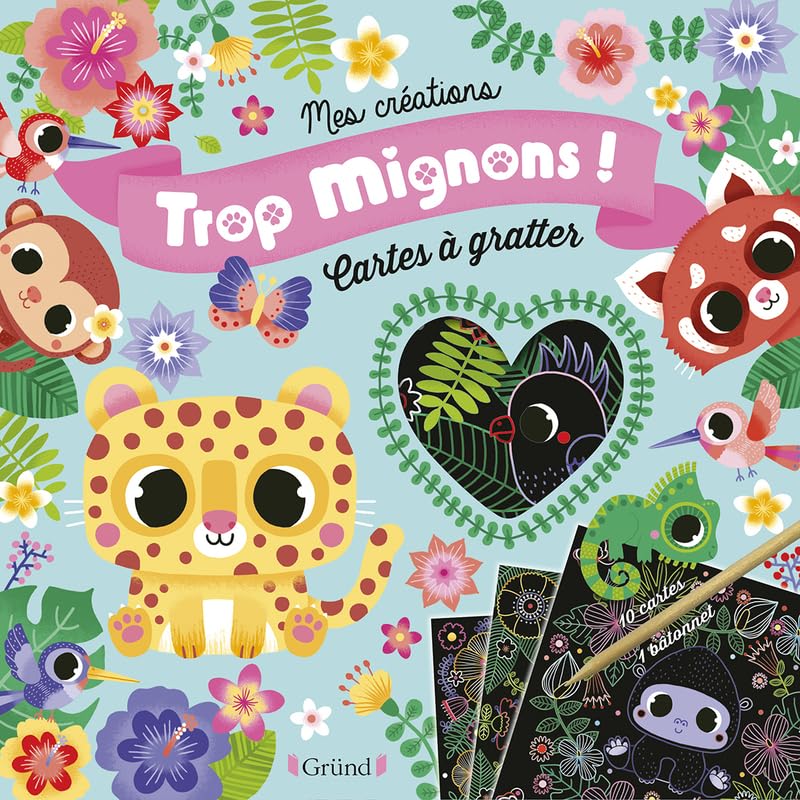 Trop mignons ! Cartes à gratter Pochette avec 10 cartes à gratter À partir de 6 ans