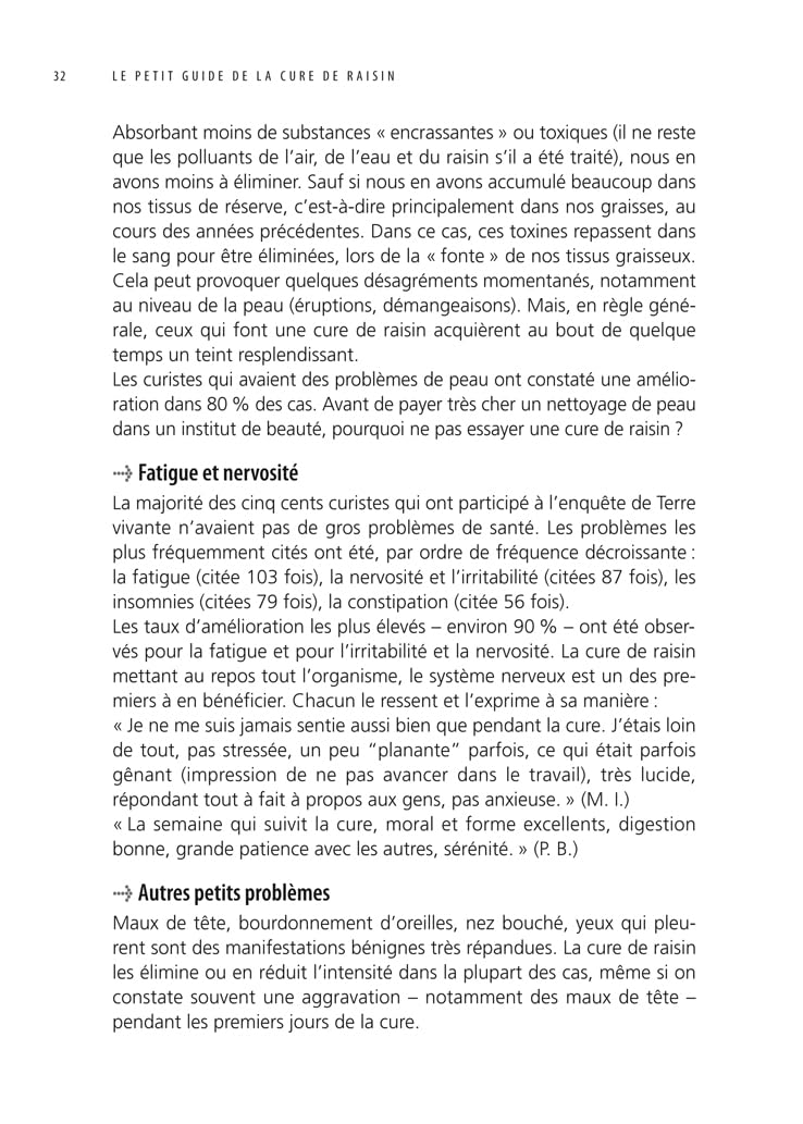 Le petit guide de la cure de raisin