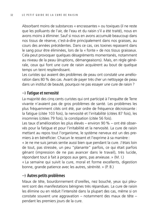 Le petit guide de la cure de raisin