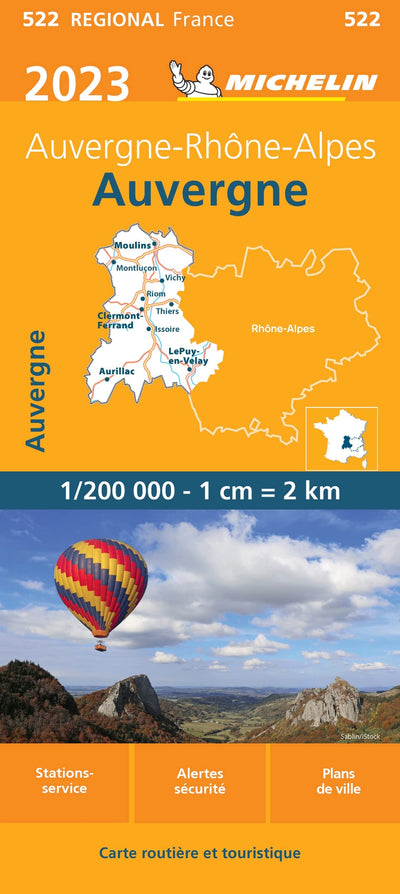 Carte Régionale Auvergne 2023