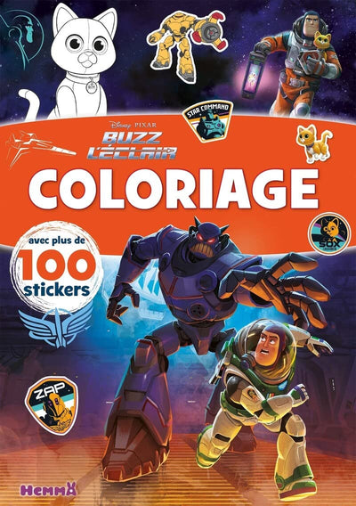Disney Pixar Buzz l'Éclair – Coloriage avec plus de 100 stickers – Livre de coloriage avec stickers – Dès 4 ans