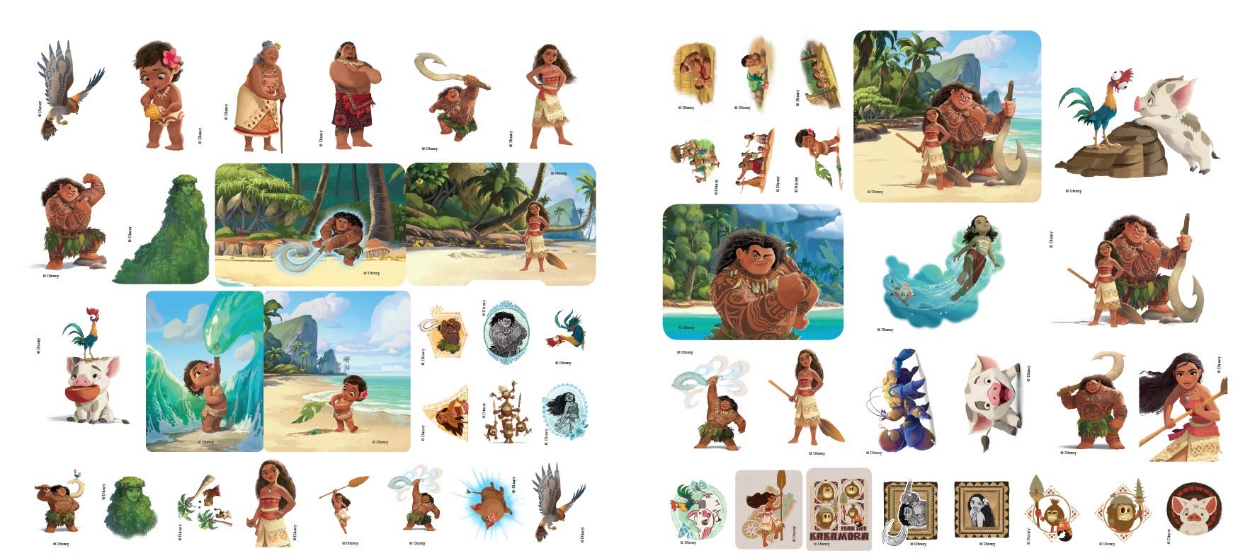 Disney Vaiana - Coloriage avec stickers - Livre de coloriage avec stickers - Dès 4 ans