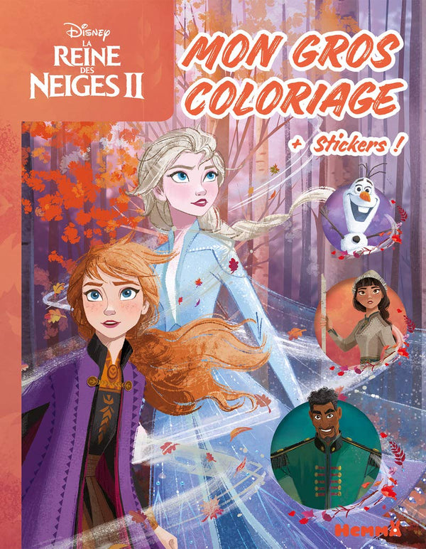 Disney La Reine des Neiges 2 – Mon gros coloriage + stickers ! – Livre de coloriage avec stickers – Dès 4 ans