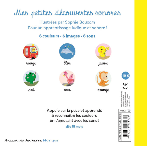 J'apprends les couleurs - Livre sonore - Dès 18 mois