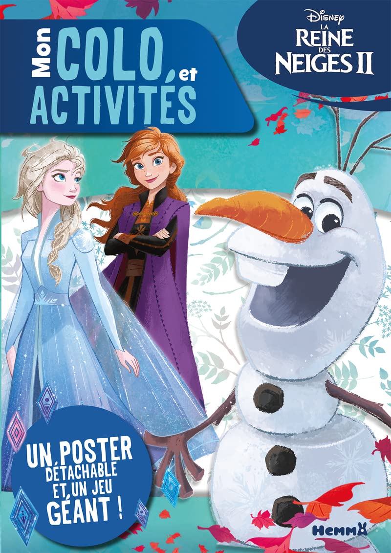 Disney La Reine des Neiges 2 - Mon colo et activités + poster - Livre de jeux et coloriage avec un poster - Dès 5 ans
