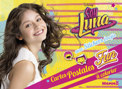 Disney Soy Luna - Cartes postales fun à colorier - avec stickers émojis