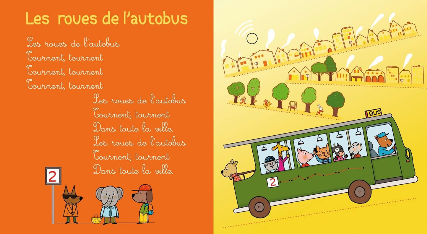 Mes premières comptines pour les vacances – Livre sonore avec 6 puces – Dès 1 an