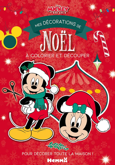 Disney Mickey et ses amis - Mes décorations de Noël à colorier et découper - Bloc de coloriage et découpage - Dès 4 ans