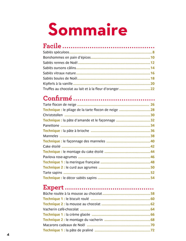 Biscuits et gâteaux de Noël: Du sablé à la bûche, toutes les techniques en pas à pas pour se régaler