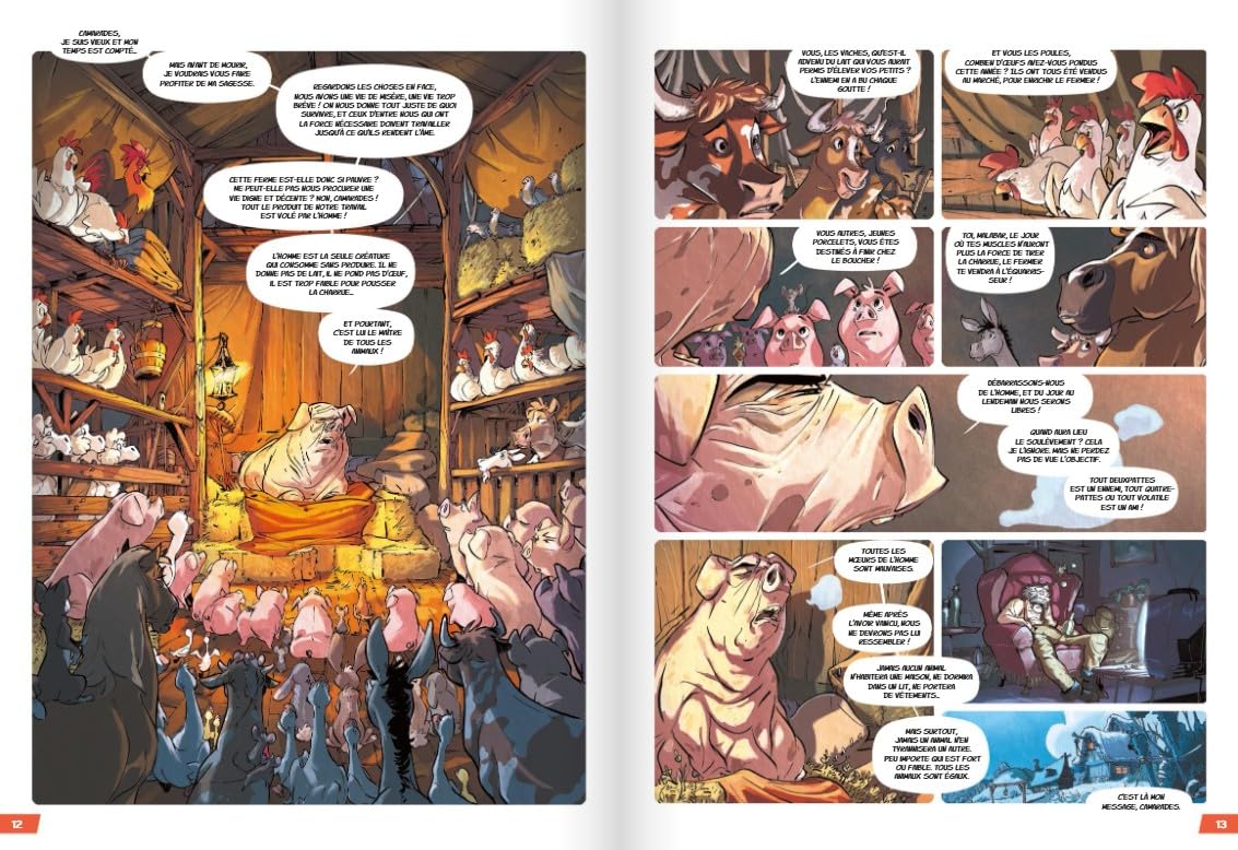 La Ferme des animaux en bande dessinée