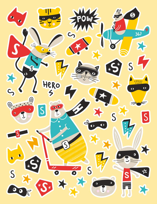 MON CAHIER DE STICKERS - SUPER-HÉROS