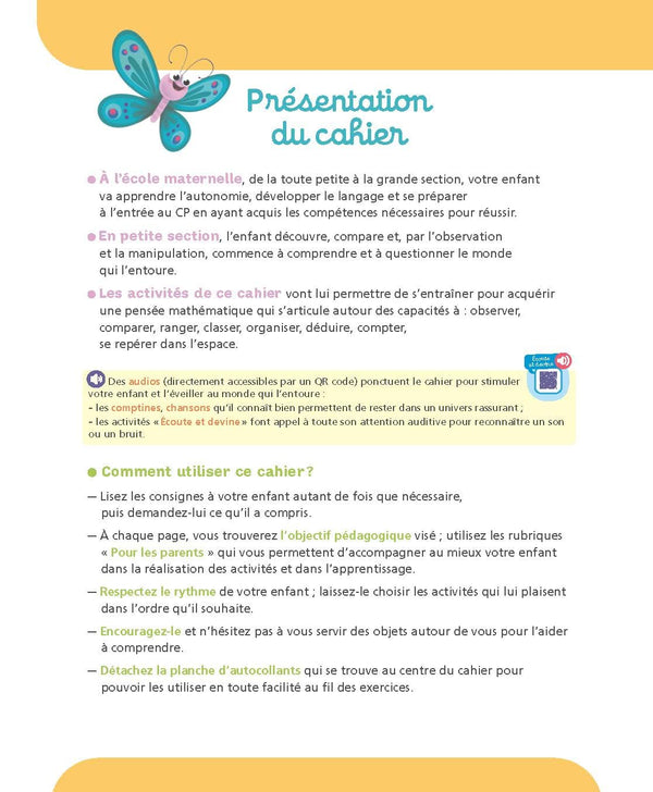 Maths Petite section 3-4 ans - A la maternelle: Les premiers apprentissages de la maternelle