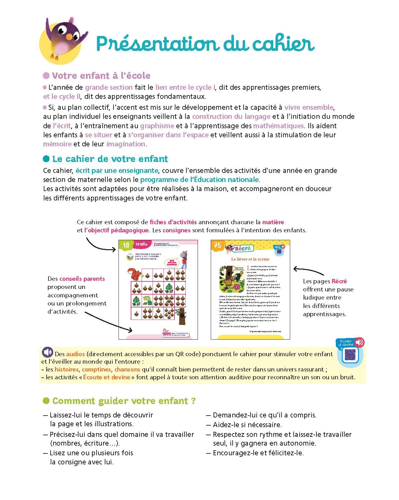 Tout le programme Grande section 5-6 ans - A la maternelle: Tous les apprentissages de GS