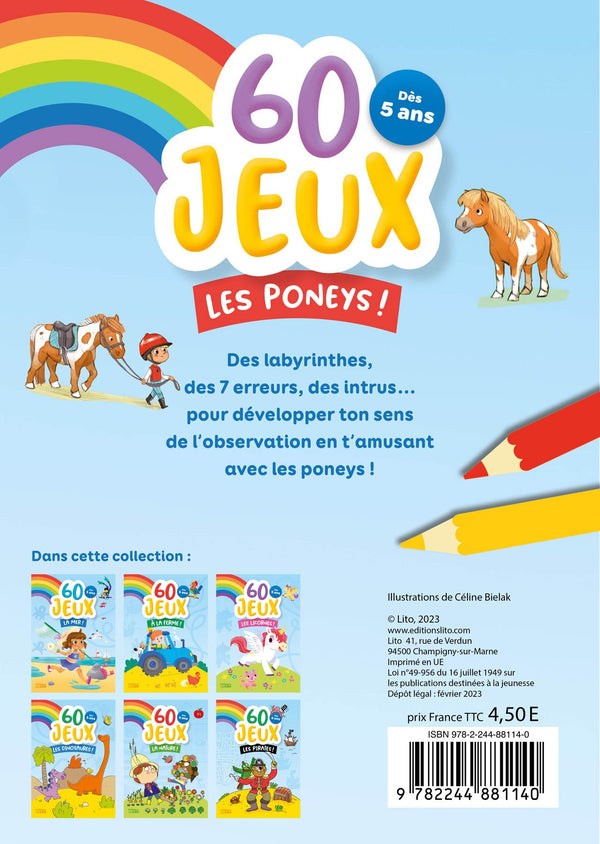 Bloc 60 jeux - Les poneys - Dès 5 ans