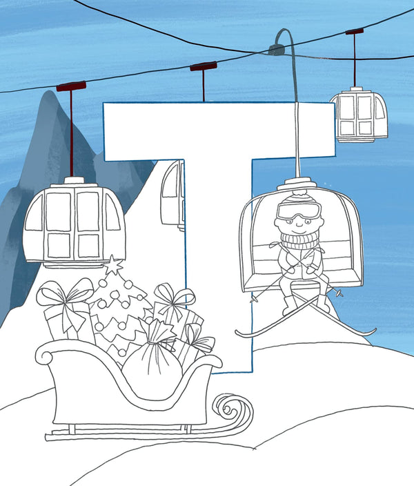 Mon abécédaire des 4 saisons à colorier : l'hiver