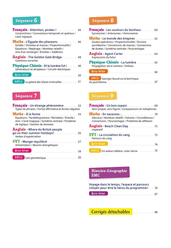 Cahier de vacances 2025, de la 5e vers la 4e: Magnard, l'inventeur des cahiers de vacances