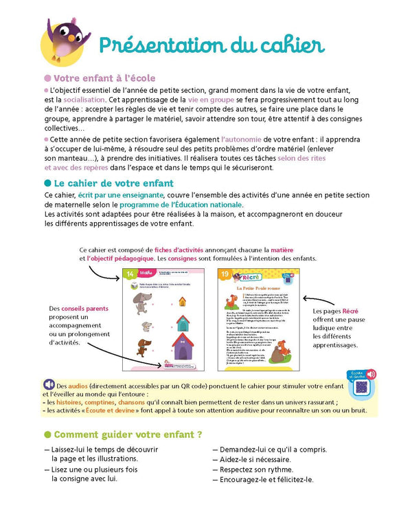 Tout le programme Petite section 3-4 ans - A la maternelle: Tous les apprentissages de PS