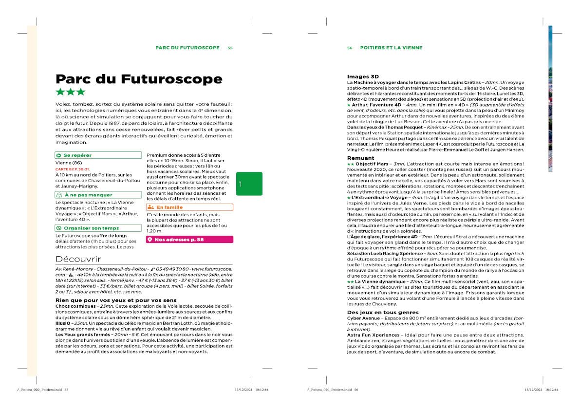 Guide Vert Poitou, Marais poitevin, Futuroscope