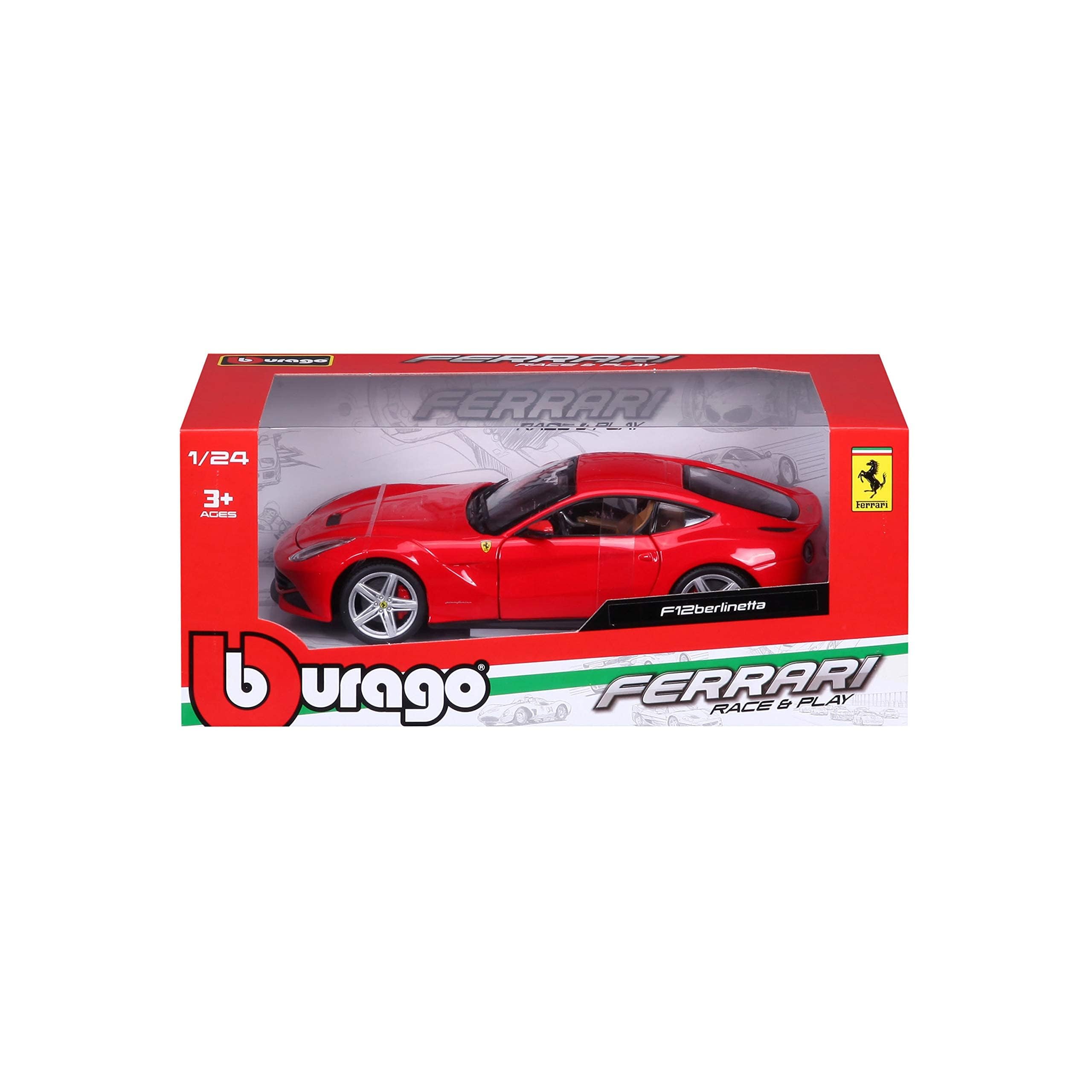 BBurago Maisto France - 26007 - Véhicule miniature - Ferrari F12 Berlinetta - Échelle 1/24 - Couleur aléatoire