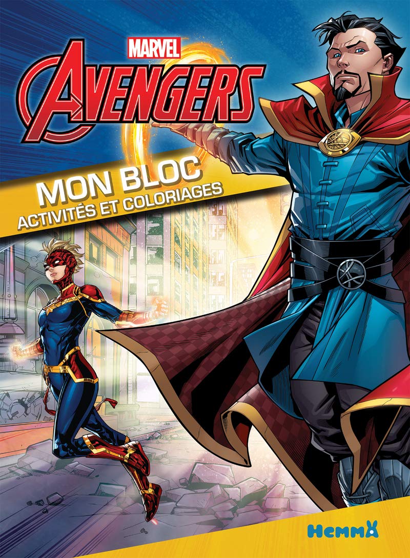 Marvel Avengers - Mon bloc - Activités et coloriages (Dr Strange et Captain Marvel)