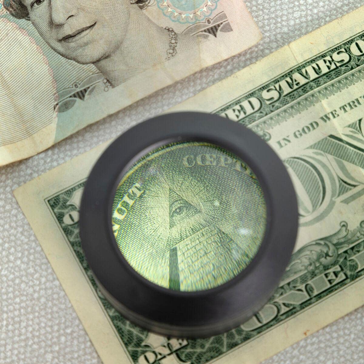 InnovaGoods® Loupe de Poche avec LED Magle, 5 dioptries, 210 mm, idéale pour la Lecture, la Couture, la Bijouterie, idéale pour l'inspection de Documents et de Petites pièces.
