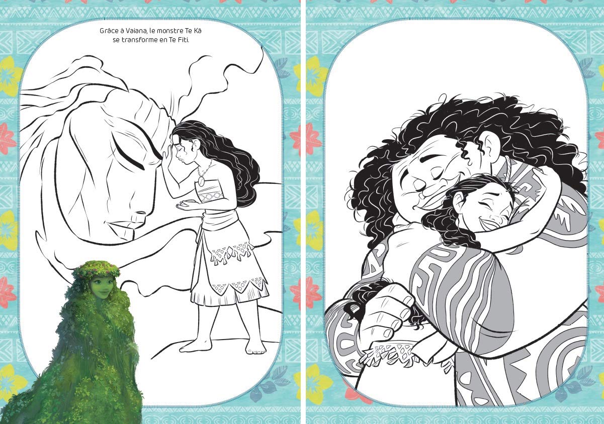 Disney Vaiana - Coloriage avec stickers - Livre de coloriage avec stickers - Dès 4 ans