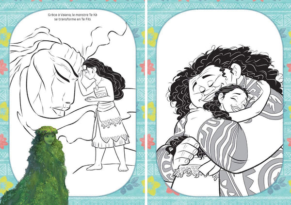Disney Vaiana - Coloriage avec stickers - Livre de coloriage avec stickers - Dès 4 ans