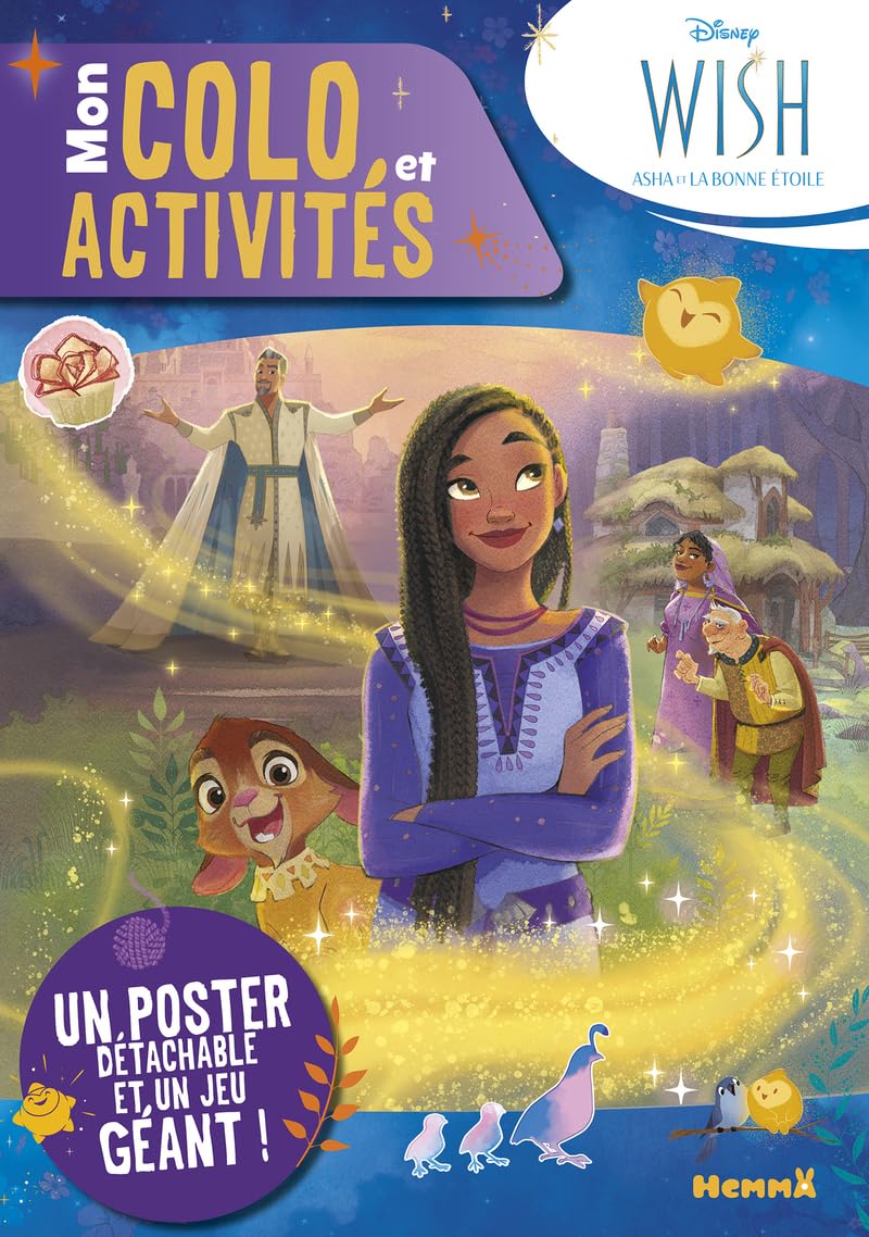 Disney Wish - Mon colo et activités + poster - Livre de jeux et coloriage avec un poster - Dès 5 ans
