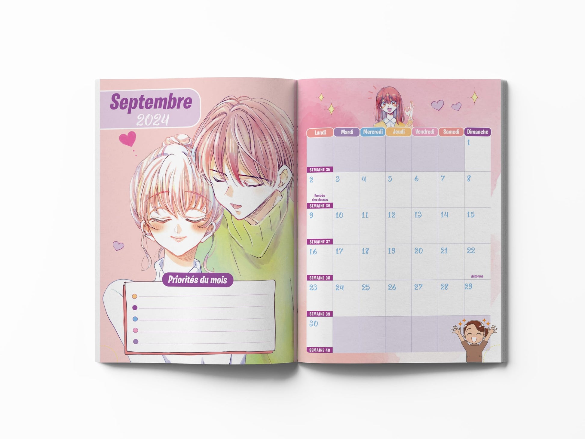 Mon agenda scolaire 2024-2025 Shojo