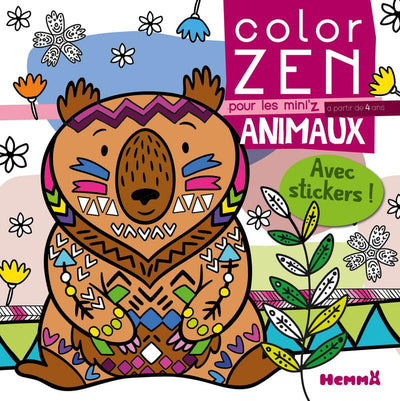 Color Zen pour les Mini'z – Animaux – Livre de coloriage détente – dès 4 ans